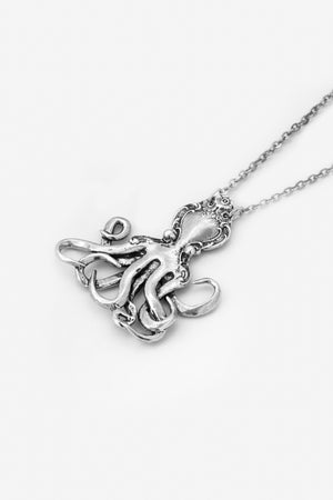 Octopus Sterling Silver Necklace - Silver Spoon Jewelry