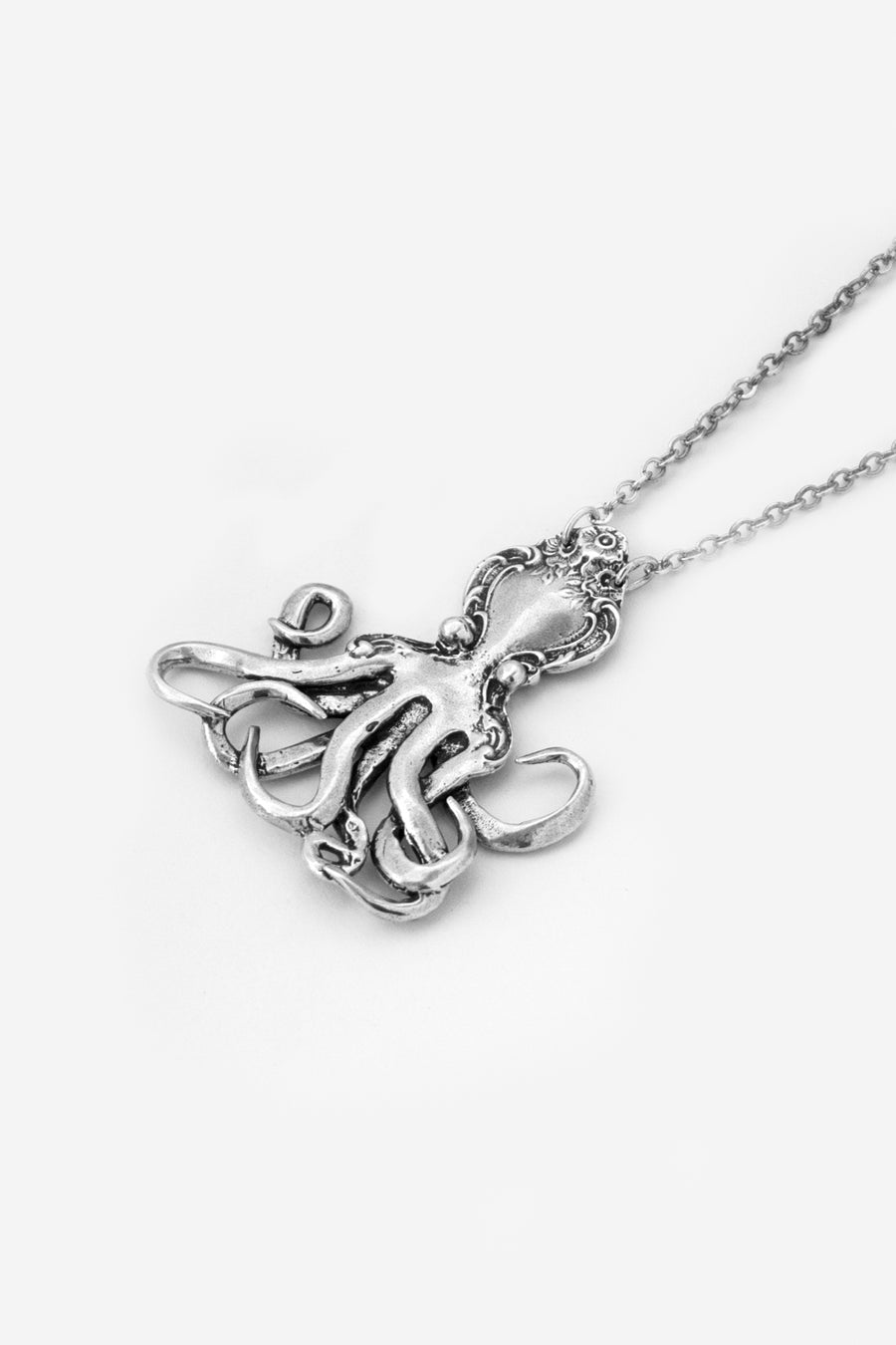 Octopus Sterling Silver Necklace - Silver Spoon Jewelry