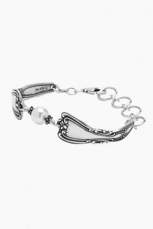 Daphne Sterling Silver Bracelet with Crystal Pearl