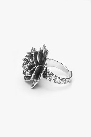 Rose Flower Spoon Ring - Silver Spoon Jewelry