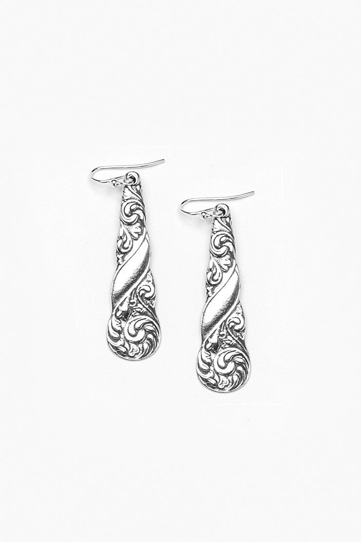 Gloria Sterling Silver Drop Earring - Silver Spoon Jewelry