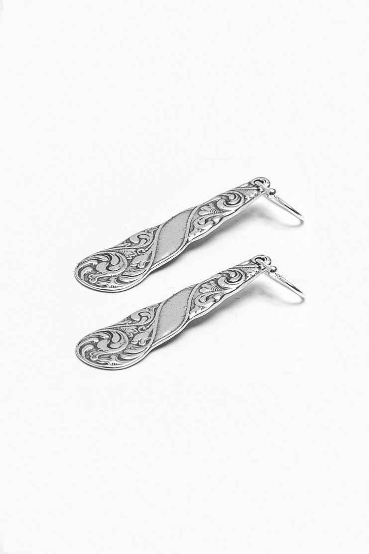 Gloria Sterling Silver Drop Earring - Silver Spoon Jewelry