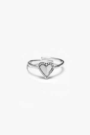 Monterey Heart Sterling Ring - Silver Spoon Jewelry