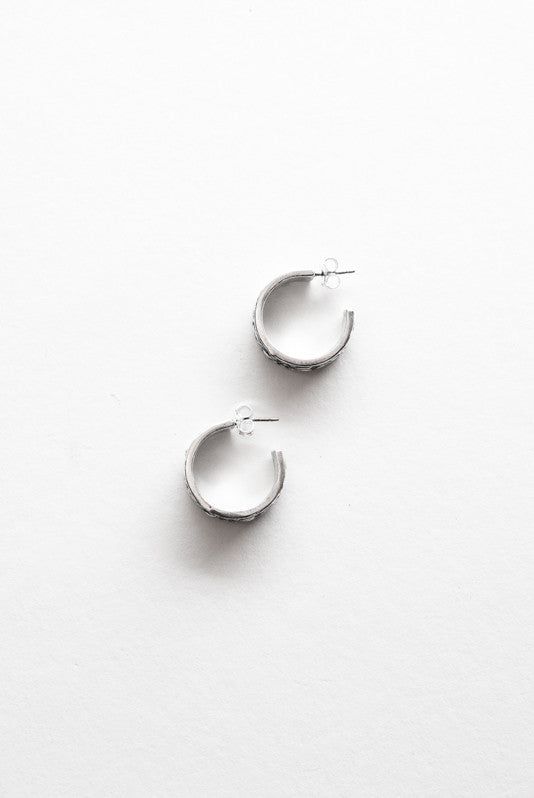 Faith Hoop Earrings - Silver Spoon Jewelry