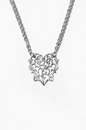 Alicia Heart Necklace - Silver Spoon Jewelry