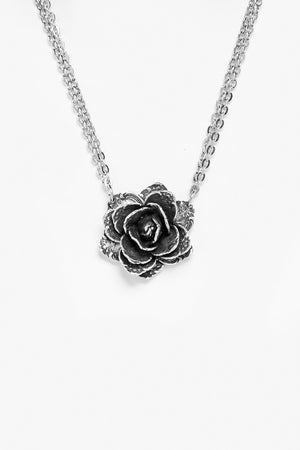 Rose Sterling Silver Necklace - Silver Spoon Jewelry